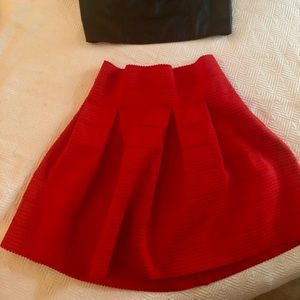 Red flare bandage skirt